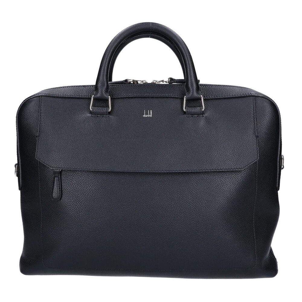 Dunhill Alfred Belgrave Leather Briefcase Business Bag Black Men's